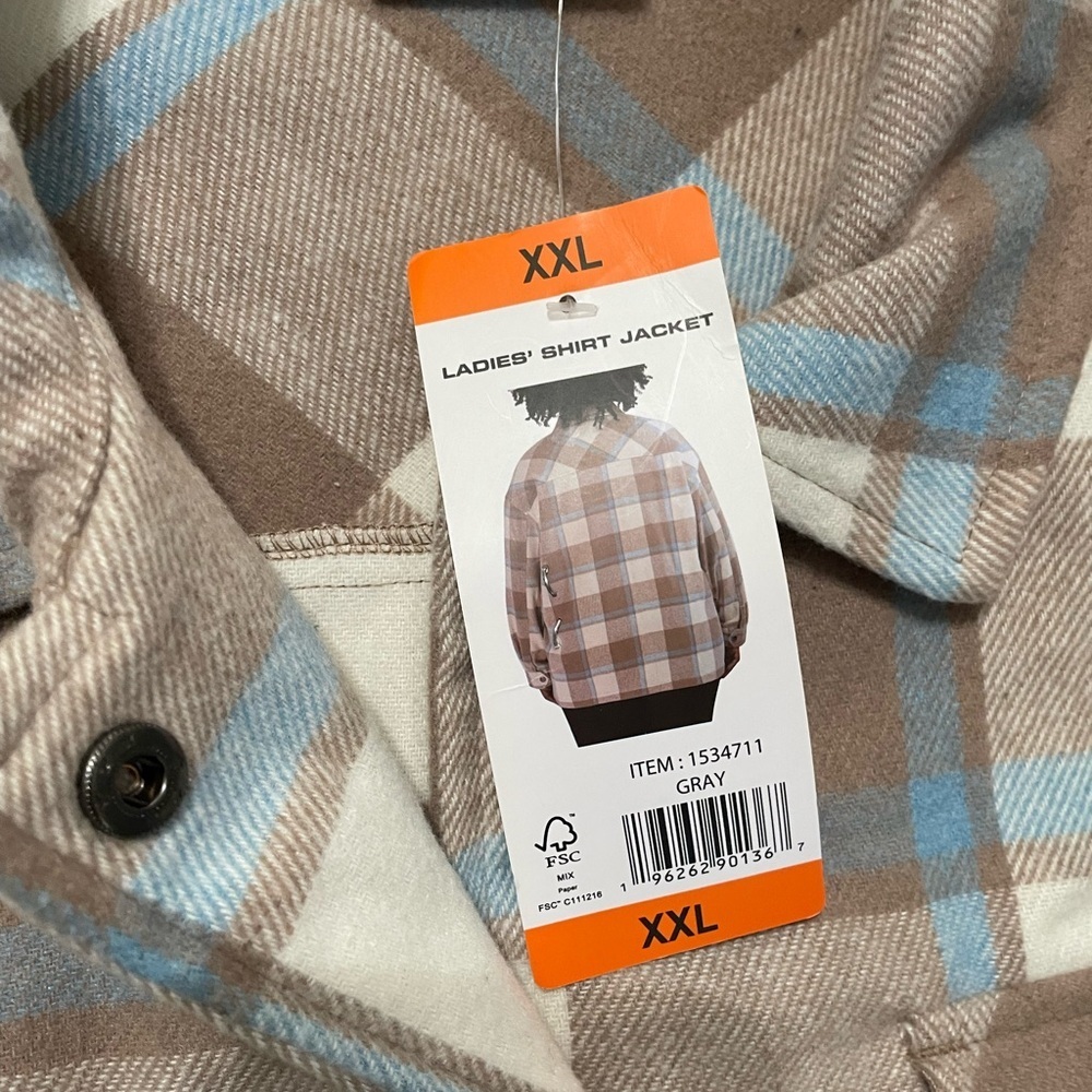 HFX Women's Heavy Flannel Plaid Shirt Jacket Size: XXL - Picture 10 of 14